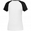 Футболка женская T-bolka Bicolor Lady, белая с черным с логотипом в Астрахани заказать по выгодной цене в кибермаркете AvroraStore