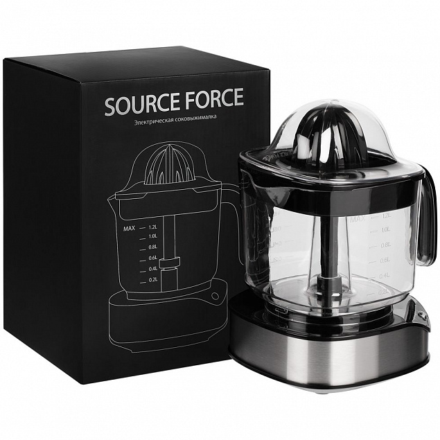 Электрическая соковыжималка для цитрусовых Source Force, серебристо-черная с логотипом в Астрахани заказать по выгодной цене в кибермаркете AvroraStore