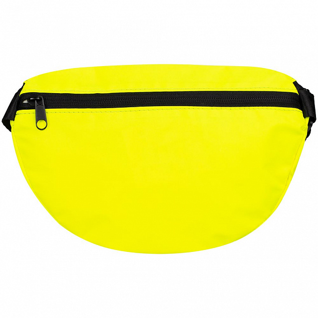 Поясная сумка Manifest Color из светоотражающей ткани, неон-желтая с логотипом в Астрахани заказать по выгодной цене в кибермаркете AvroraStore