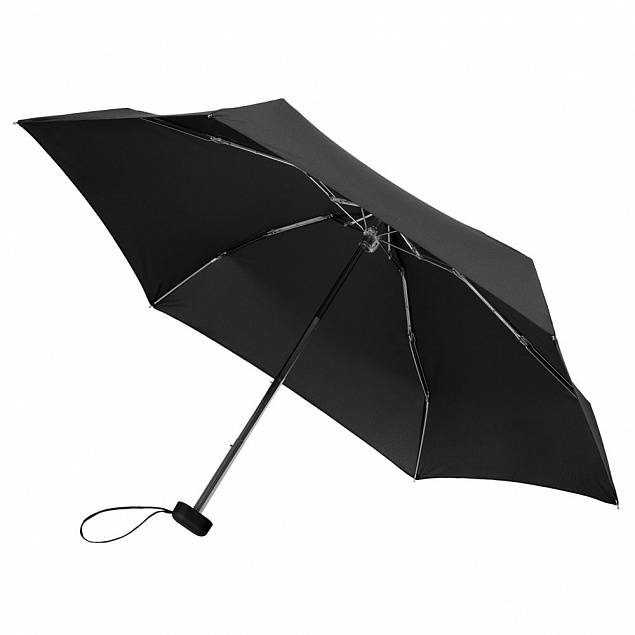 Зонт складной Five, черный с логотипом в Астрахани заказать по выгодной цене в кибермаркете AvroraStore