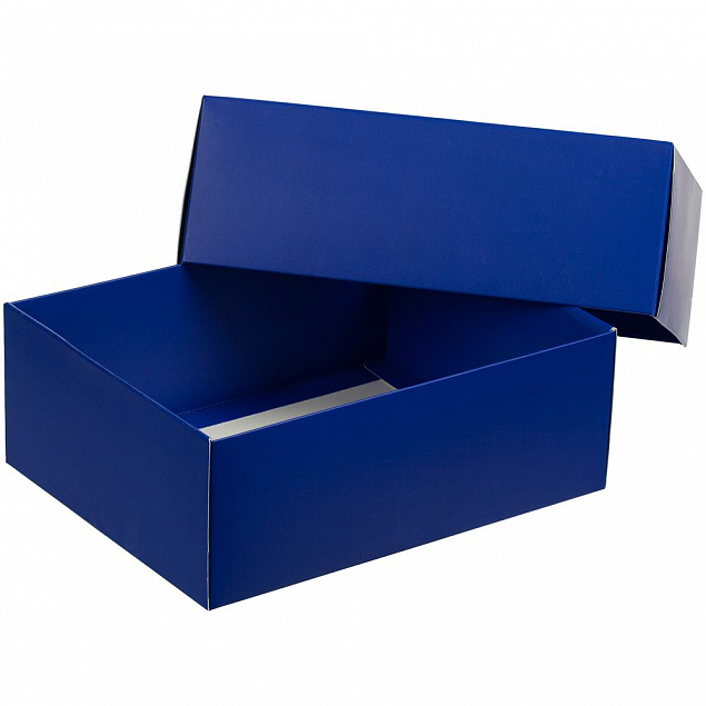 Коробка с окном InSight, синяя с логотипом в Астрахани заказать по выгодной цене в кибермаркете AvroraStore