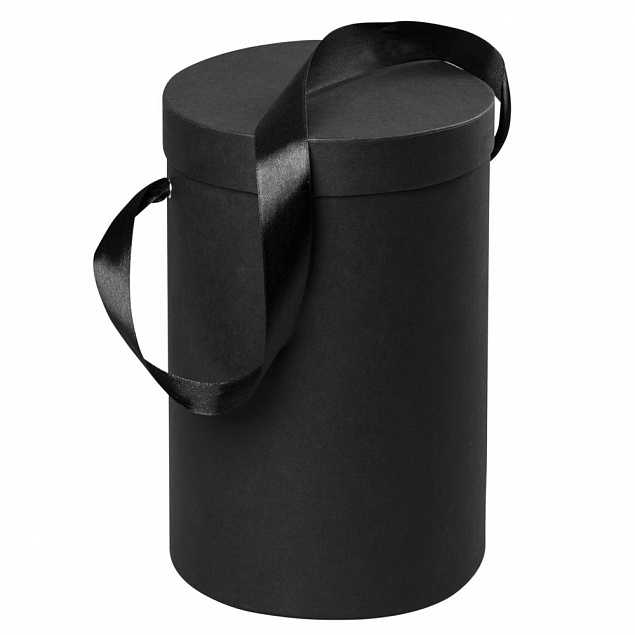 Подарочная коробка Rond, черная с логотипом в Астрахани заказать по выгодной цене в кибермаркете AvroraStore
