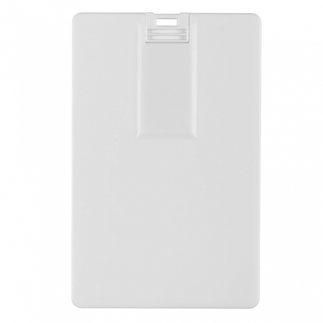 Флешка Card, 16 Гб, белая с логотипом в Астрахани заказать по выгодной цене в кибермаркете AvroraStore