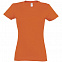 Футболка женская Imperial Women 190, оранжевая с логотипом в Астрахани заказать по выгодной цене в кибермаркете AvroraStore