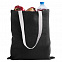 Холщовая сумка на плечо Juhu, черная с логотипом в Астрахани заказать по выгодной цене в кибермаркете AvroraStore