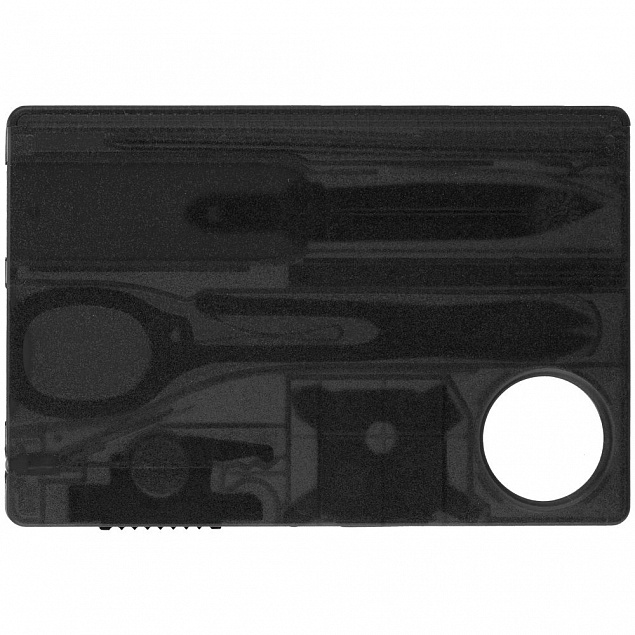 Набор инструментов SwissCard Lite, черный с логотипом в Астрахани заказать по выгодной цене в кибермаркете AvroraStore