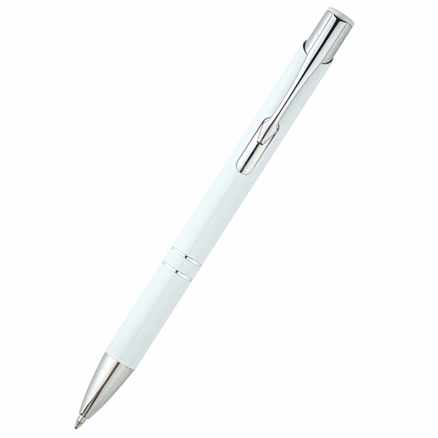 Ручка металлическая Holly - Белый BB с логотипом в Астрахани заказать по выгодной цене в кибермаркете AvroraStore