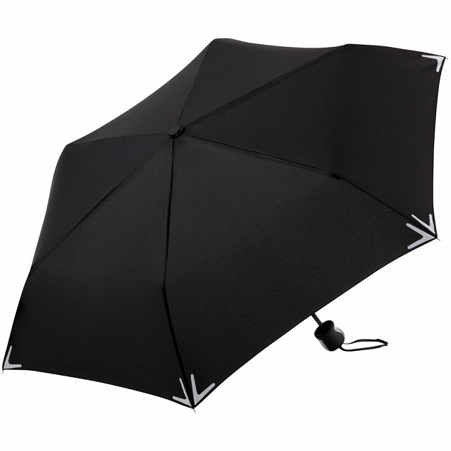 Зонт складной Safebrella, черный с логотипом в Астрахани заказать по выгодной цене в кибермаркете AvroraStore
