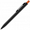 Ручка шариковая Chromatic, черная с оранжевым с логотипом в Астрахани заказать по выгодной цене в кибермаркете AvroraStore