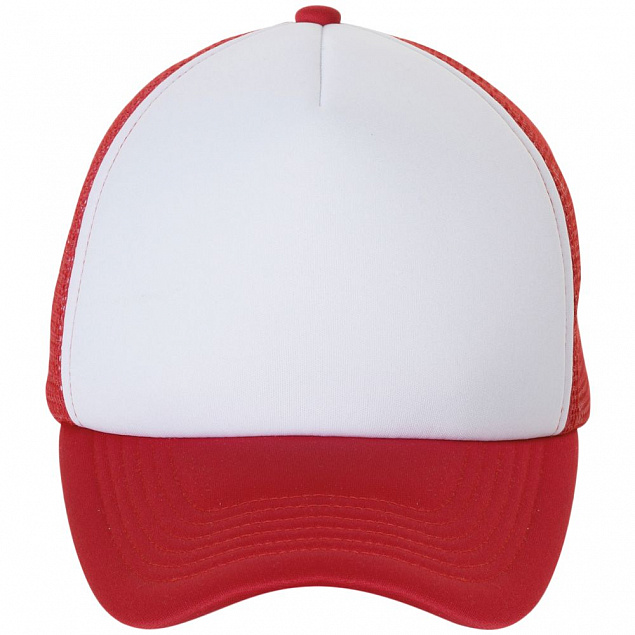 Бейсболка BUBBLE, красная с белым с логотипом в Астрахани заказать по выгодной цене в кибермаркете AvroraStore