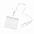 Ланъярд с держателем для бейджа; белый; 11,2х0,5 см; полиэстер, пластик; тампопечать, шелкограф с логотипом в Астрахани заказать по выгодной цене в кибермаркете AvroraStore
