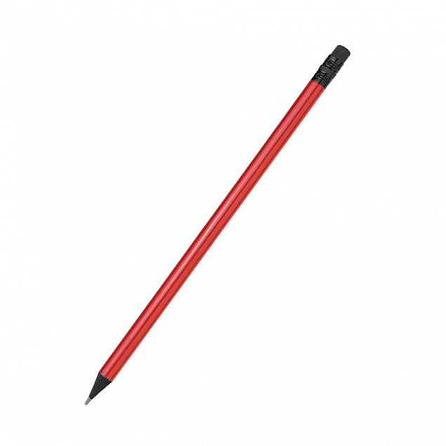Карандаш Negro с цветным корпусом - Красный PP с логотипом в Астрахани заказать по выгодной цене в кибермаркете AvroraStore