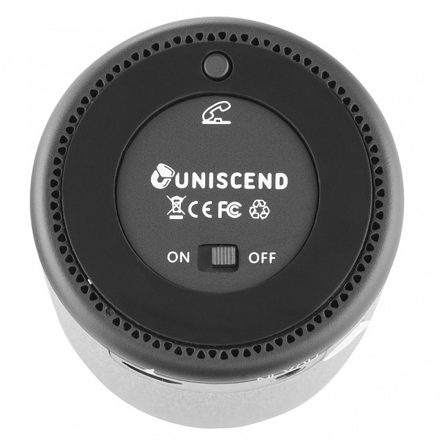 Беспроводная Bluetooth колонка Uniscend Grinder, серая с логотипом в Астрахани заказать по выгодной цене в кибермаркете AvroraStore