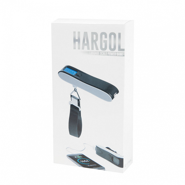 Универсальное зарядное устройство "Hargol" (2200mAh) с багажными весами с логотипом в Астрахани заказать по выгодной цене в кибермаркете AvroraStore