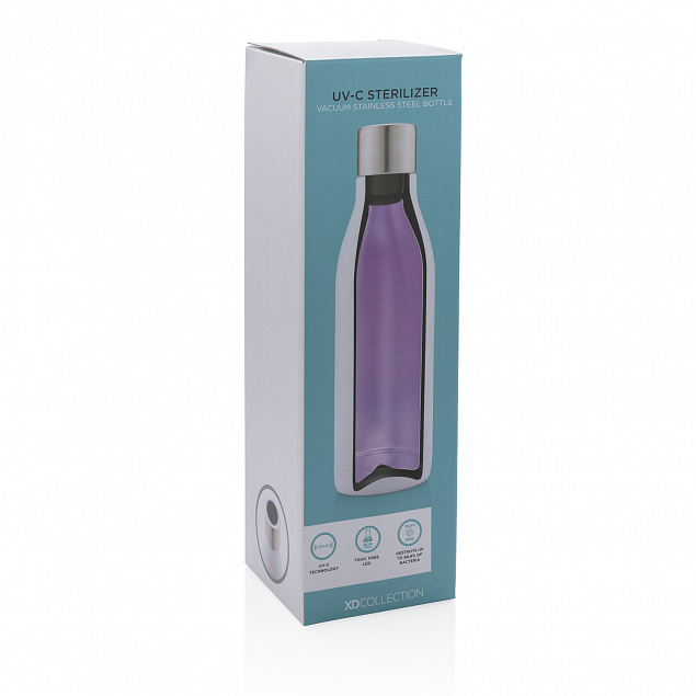 Вакуумная бутылка из нержавеющей стали с UV-C стерилизатором с логотипом в Астрахани заказать по выгодной цене в кибермаркете AvroraStore