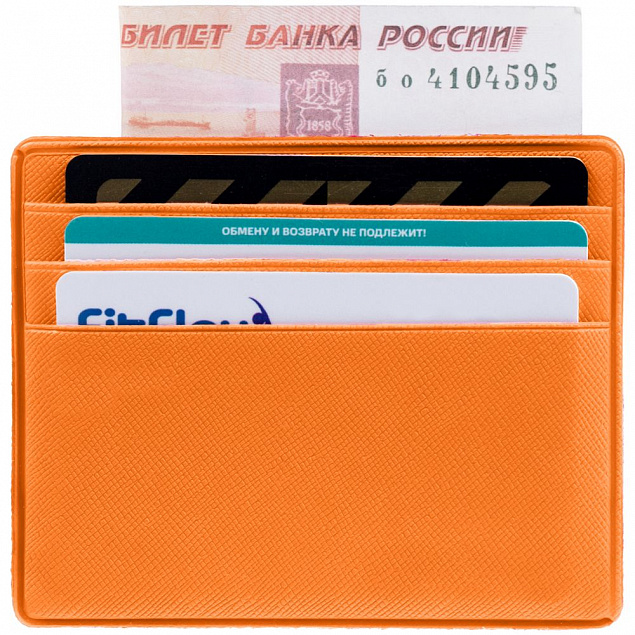 Чехол для карточек Devon, оранжевый с логотипом в Астрахани заказать по выгодной цене в кибермаркете AvroraStore