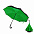Зонт-трость механический  Chaplin, черно-зеленый-S с логотипом в Астрахани заказать по выгодной цене в кибермаркете AvroraStore