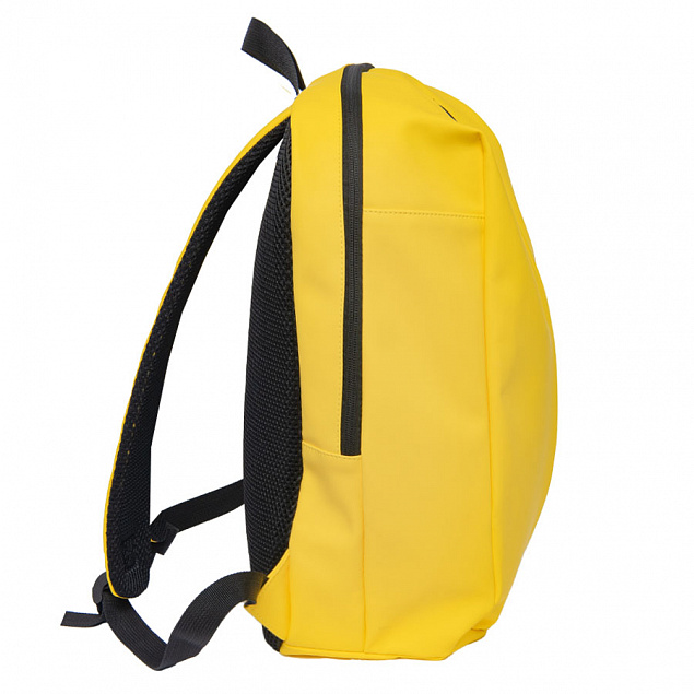 Рюкзак "Go", жёлтый, 41 х 29 х15,5 см, 100%  полиуретан с логотипом в Астрахани заказать по выгодной цене в кибермаркете AvroraStore