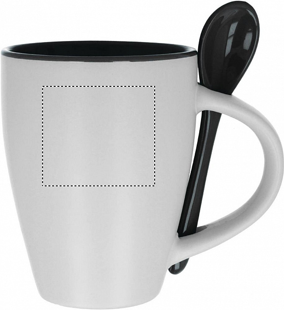 Чашка с ложкой с логотипом в Астрахани заказать по выгодной цене в кибермаркете AvroraStore
