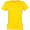 Футболка женская MISS 150, желтая с логотипом в Астрахани заказать по выгодной цене в кибермаркете AvroraStore