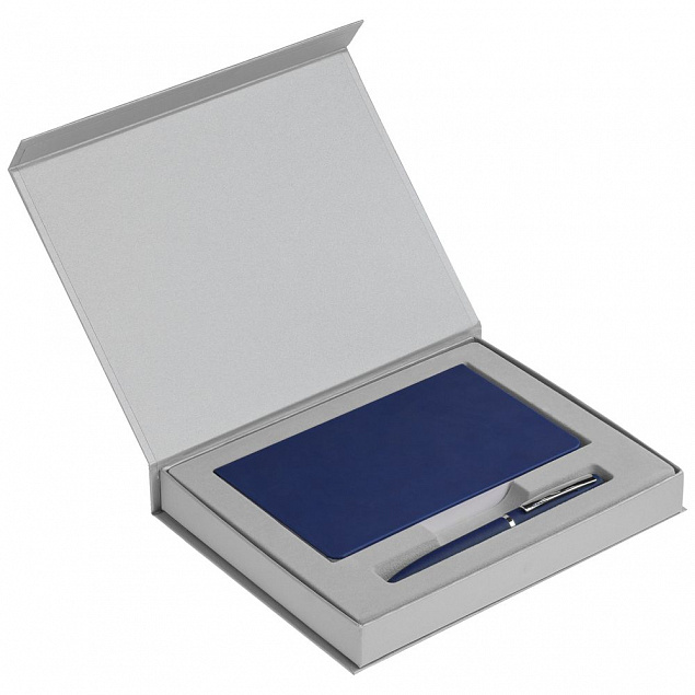Набор Basis: ежедневник 10х16 см и ручка, синий с логотипом в Астрахани заказать по выгодной цене в кибермаркете AvroraStore