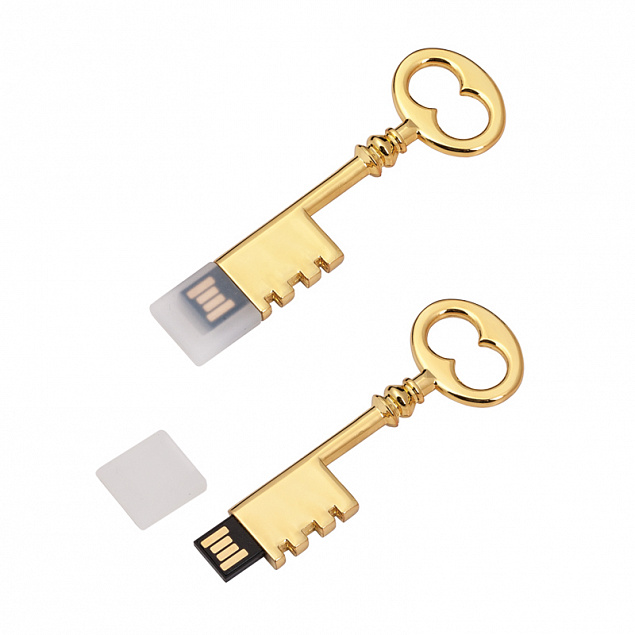 Флеш-карта USB 8GB "Золотой ключик" с логотипом в Астрахани заказать по выгодной цене в кибермаркете AvroraStore