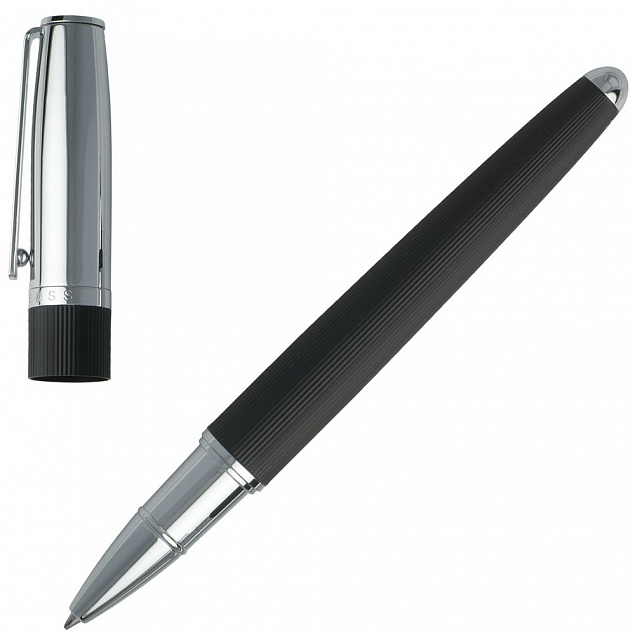Набор Hugo Boss: папка, брелок и ручка, черный с логотипом в Астрахани заказать по выгодной цене в кибермаркете AvroraStore