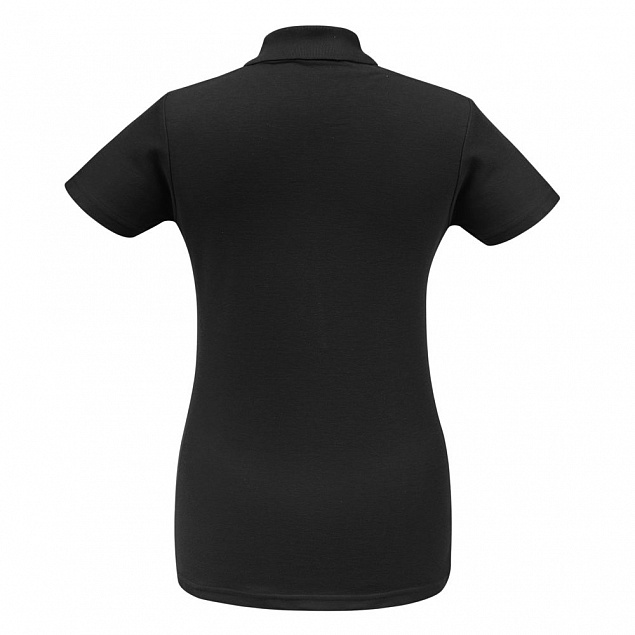 Рубашка поло женская ID.001 черная с логотипом в Астрахани заказать по выгодной цене в кибермаркете AvroraStore