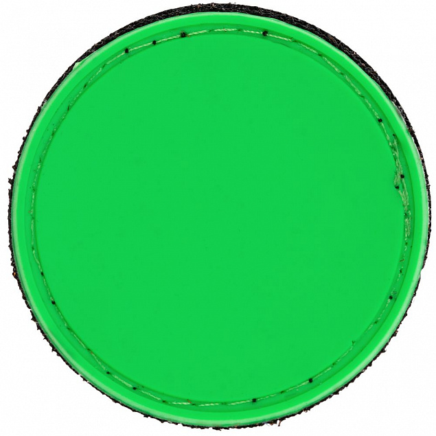 Лейбл из ПВХ с липучкой Menteqo Round, зеленый неон с логотипом в Астрахани заказать по выгодной цене в кибермаркете AvroraStore