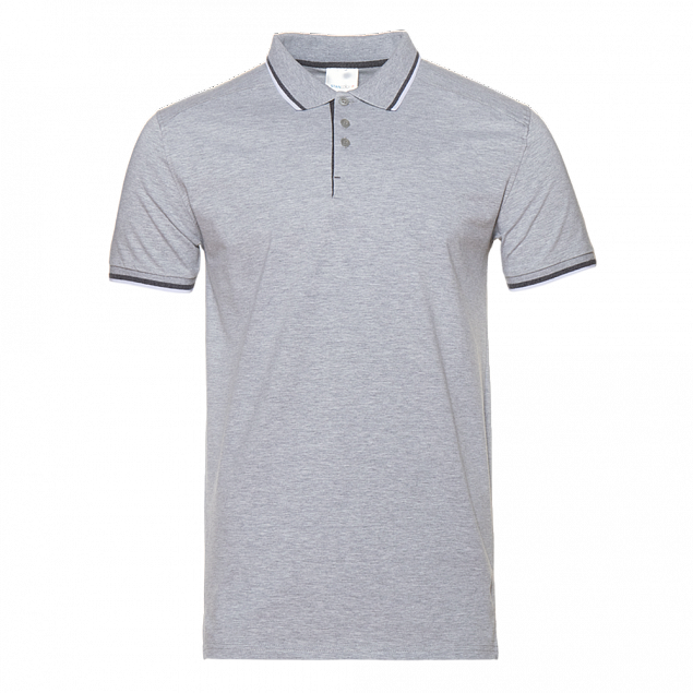 Рубашка поло StanAbsolute Серый меланж с логотипом в Астрахани заказать по выгодной цене в кибермаркете AvroraStore