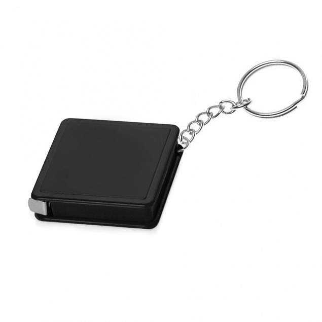 Брелок-рулетка Tape, распродажа, черный с логотипом в Астрахани заказать по выгодной цене в кибермаркете AvroraStore