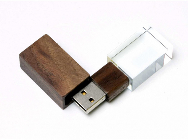 USB 2.0- флешка на 16 Гб прямоугольной формы, под гравировку 3D логотипа с логотипом в Астрахани заказать по выгодной цене в кибермаркете AvroraStore