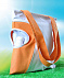 Сумка пляжная "Карибские острова", оранжевая, белая с логотипом в Астрахани заказать по выгодной цене в кибермаркете AvroraStore