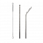 Набор многоразовых трубочек Оnlycofer white (стальной) с логотипом в Астрахани заказать по выгодной цене в кибермаркете AvroraStore