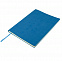 Бизнес-блокнот "Biggy", B5 формат, голубой, серый форзац, мягкая обложка, в клетку с логотипом в Астрахани заказать по выгодной цене в кибермаркете AvroraStore