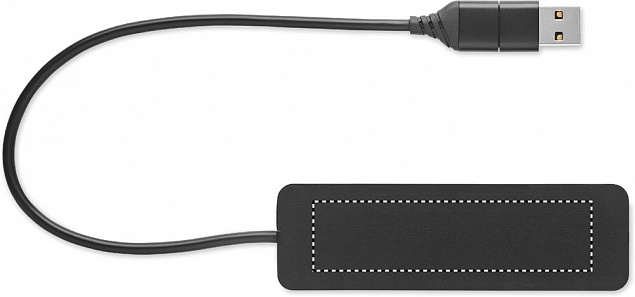 USB-C 4-портовый USB-концентрат с логотипом в Астрахани заказать по выгодной цене в кибермаркете AvroraStore