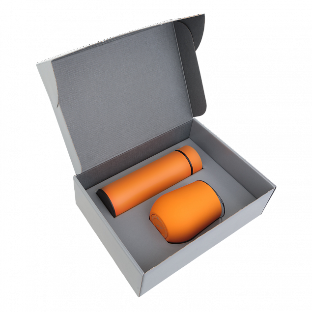 Набор Hot Box CS grey (оранжевый) с логотипом в Астрахани заказать по выгодной цене в кибермаркете AvroraStore