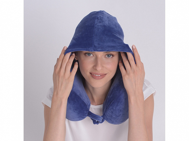 Подушка для путешествий с эффектом памяти, с капюшоном «Hooded Tranquility Pillow» с логотипом в Астрахани заказать по выгодной цене в кибермаркете AvroraStore