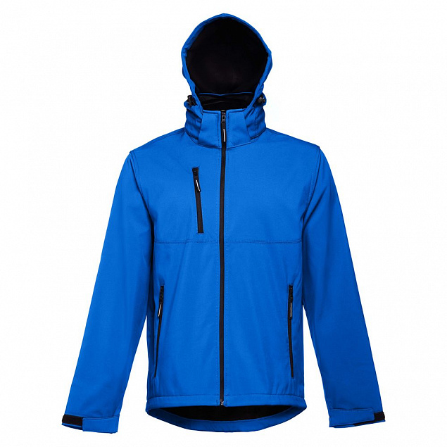Куртка софтшелл мужская Zagreb, ярко-синяя с логотипом в Астрахани заказать по выгодной цене в кибермаркете AvroraStore