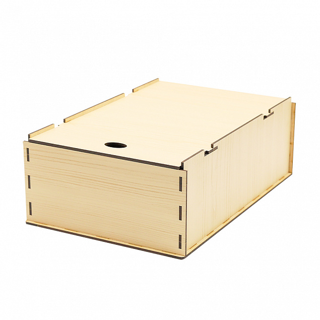 Коробка ламинированная деревянная 22,5 х 24,5 х 9,6 см с логотипом в Астрахани заказать по выгодной цене в кибермаркете AvroraStore