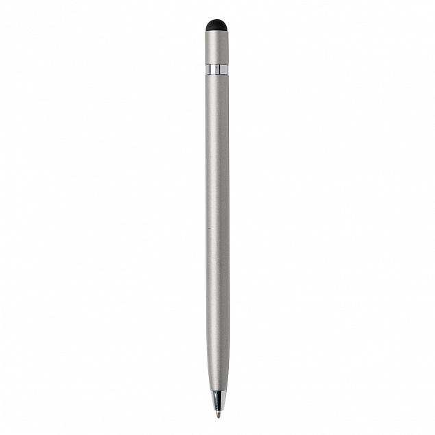 Металлическая ручка Simplistic, серебряный с логотипом в Астрахани заказать по выгодной цене в кибермаркете AvroraStore