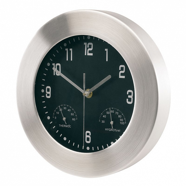 Настенные алюминивые часы JUPITER, серебряный с логотипом в Астрахани заказать по выгодной цене в кибермаркете AvroraStore