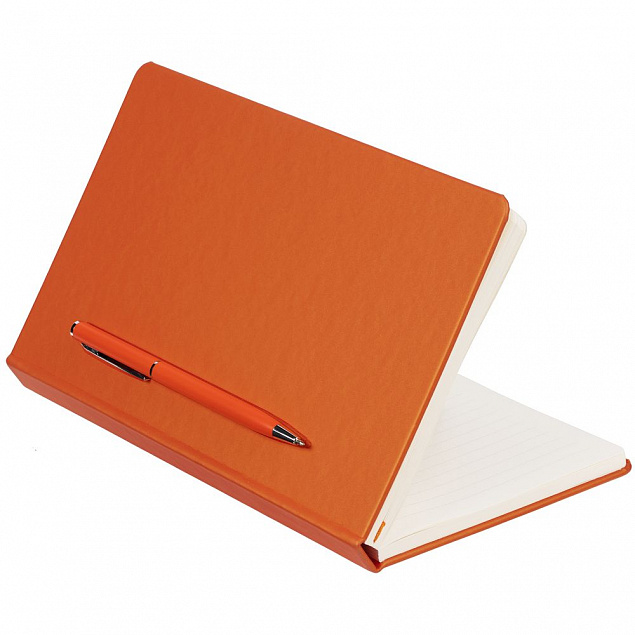 Ежедневник Magnet Shall с ручкой, оранжевый с логотипом в Астрахани заказать по выгодной цене в кибермаркете AvroraStore