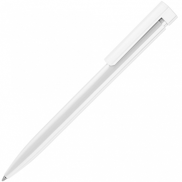 Ручка шариковая Liberty Polished, белая с логотипом в Астрахани заказать по выгодной цене в кибермаркете AvroraStore