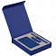 Коробка Latern для аккумулятора 5000 мАч, флешки и ручки, синяя с логотипом в Астрахани заказать по выгодной цене в кибермаркете AvroraStore