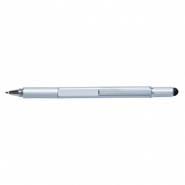 Многофункциональная ручка 5 в 1, серебряный с логотипом в Астрахани заказать по выгодной цене в кибермаркете AvroraStore