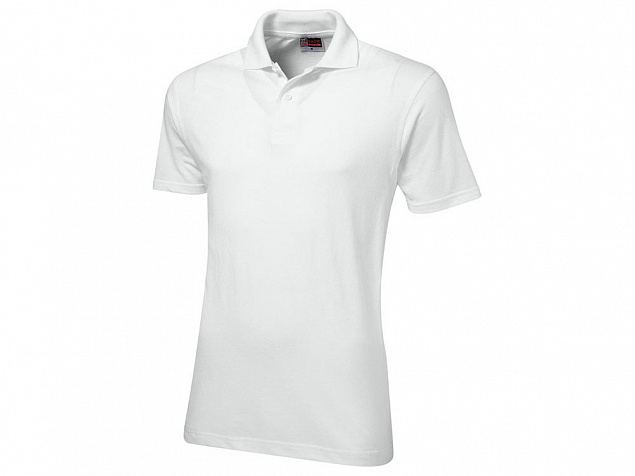 Рубашка поло First мужская, белый с логотипом в Астрахани заказать по выгодной цене в кибермаркете AvroraStore