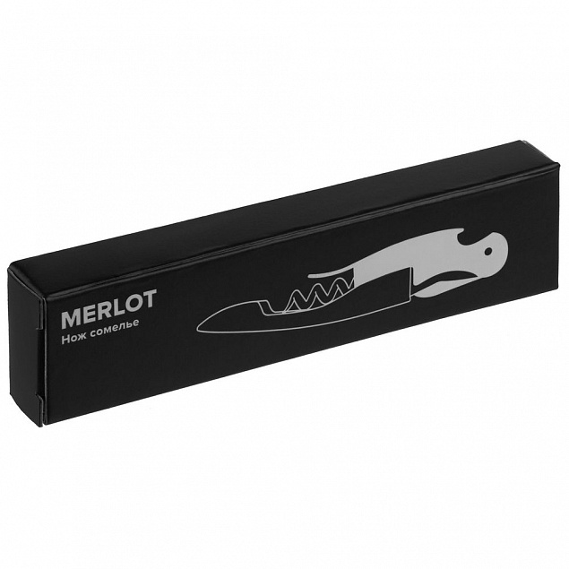 Нож сомелье Merlot, черный с логотипом в Астрахани заказать по выгодной цене в кибермаркете AvroraStore