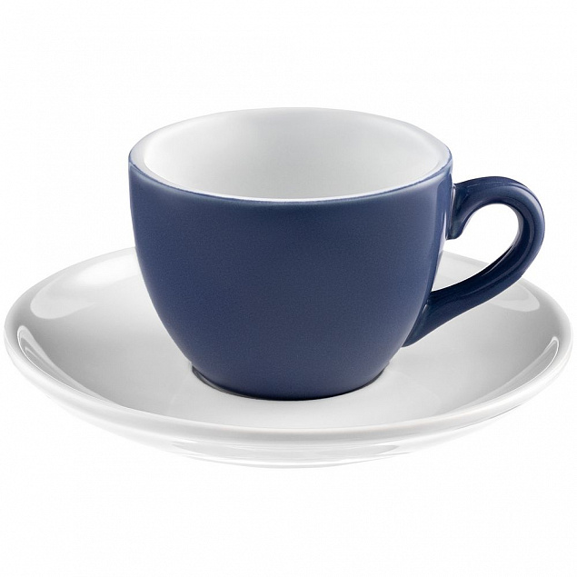 Чайная пара Cozy Morning, синяя с белым с логотипом в Астрахани заказать по выгодной цене в кибермаркете AvroraStore