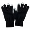 Перчатки женские для работы с сенсорными экранами, черные с логотипом в Астрахани заказать по выгодной цене в кибермаркете AvroraStore